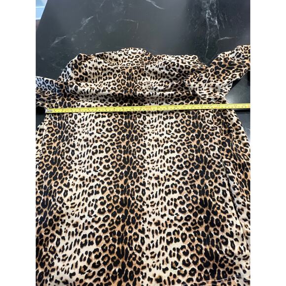 Savannah Jane Leopard Floral knit roll tab sleeve blazer S - Picture 9 of 9